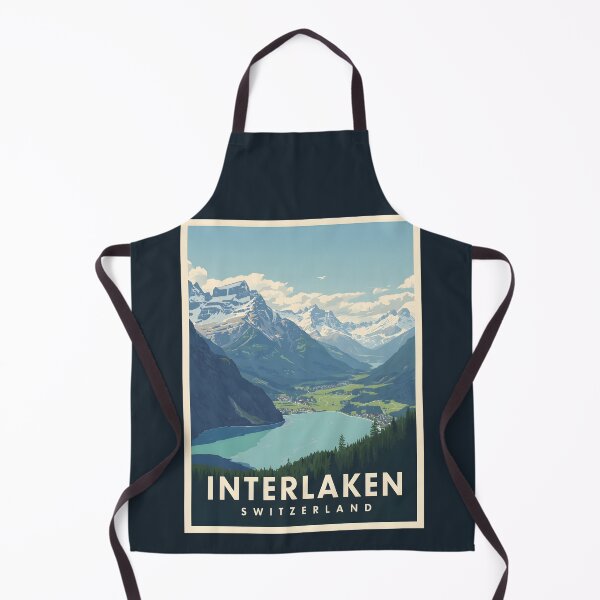 Item preview, A Vintage Illustration of Interlaken - Switzerland designed and sold by GoodOldVintage.