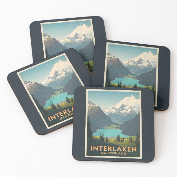 Item preview, A Vintage Illustration of Interlaken - Switzerland  designed and sold by GoodOldVintage.