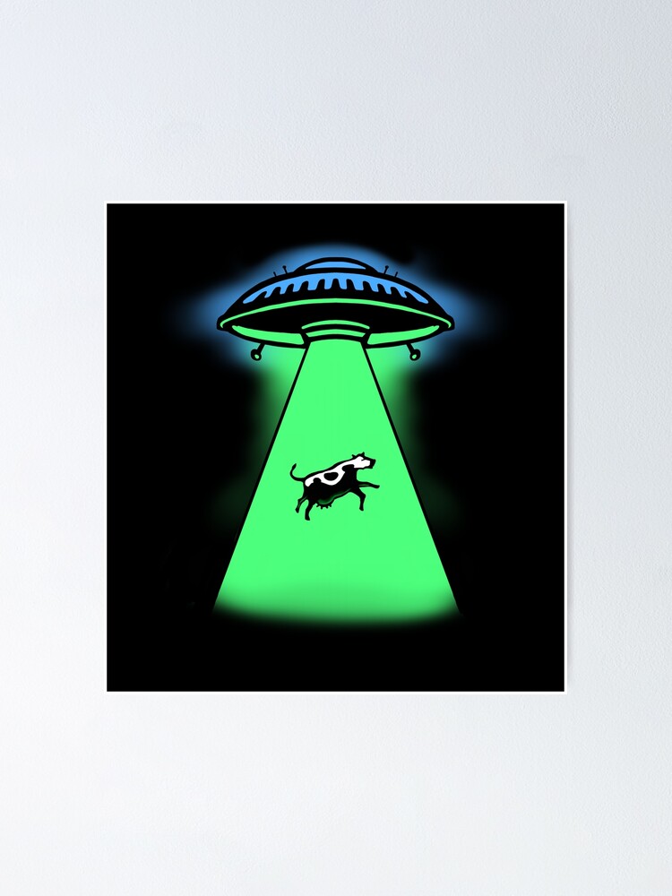 Details about   Alien Tote Bag Cow Being Abducted UFO Space Ship Trope 