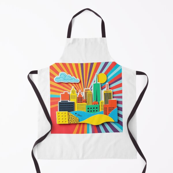 Item preview, Bright 1960s Style Cityscape Collage designed and sold by sharon1210.