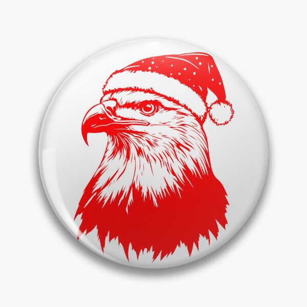 Item preview, Eagle in Christmas Hat designed and sold by JollyCritters.