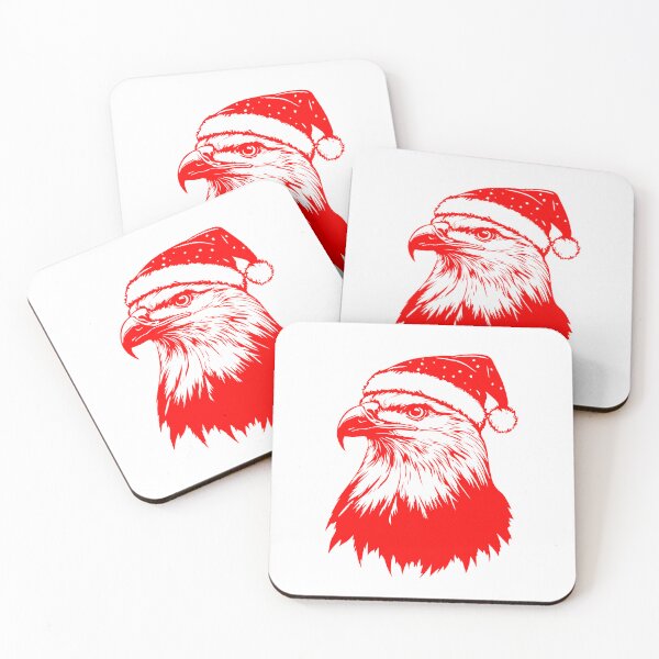 Item preview, Eagle in Christmas Hat designed and sold by JollyCritters.
