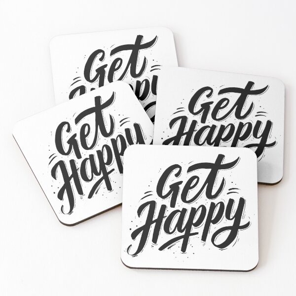 Item preview, Handwritten Marker Script Typography – Get Happy Quote Design designed and sold by TheDezignKitchen.