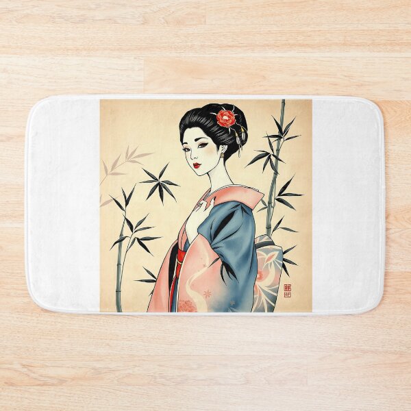 Item preview, Elegant Geisha with Bamboo and Ink Patterns designed and sold by sharon1210.