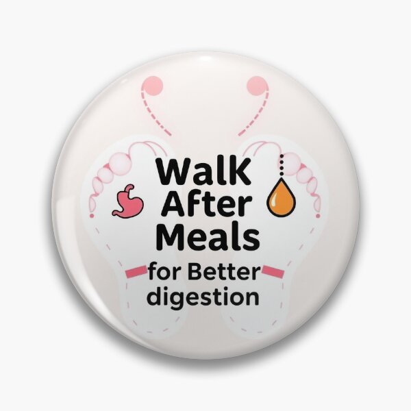 Item preview, Walk After Meals – Minimalist Digestive Health Sticker designed and sold by Raushan  Kumar.