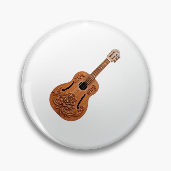 Item preview, Mahogany Guitar with Floral Carvings designed and sold by sharon1210.