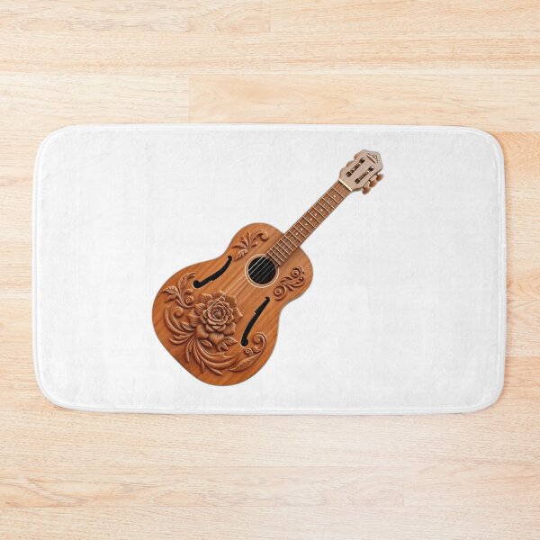 Item preview, Mahogany Guitar with Floral Carvings designed and sold by sharon1210.