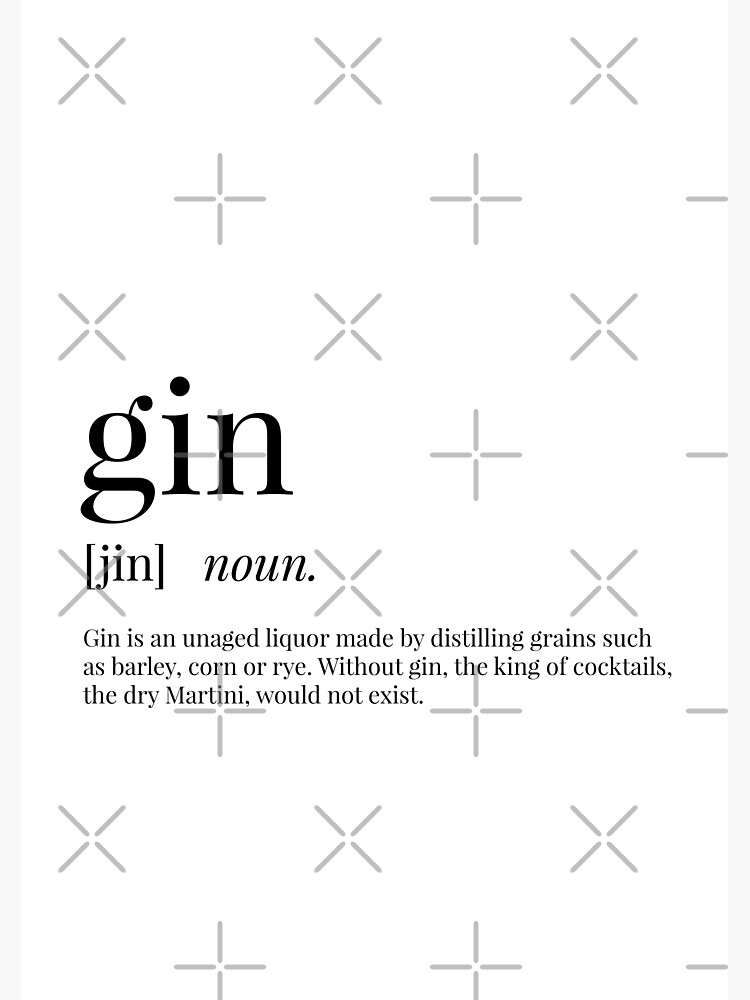 "GinDefinition" Poster von definingprints Redbubble