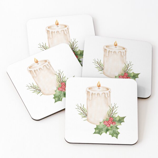 Item preview, Cozy Christmas Candle with Holly designed and sold by eves_aquadreams.