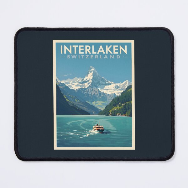 Item preview, A Vintage Illustration of Interlaken - Switzerland designed and sold by GoodOldVintage.