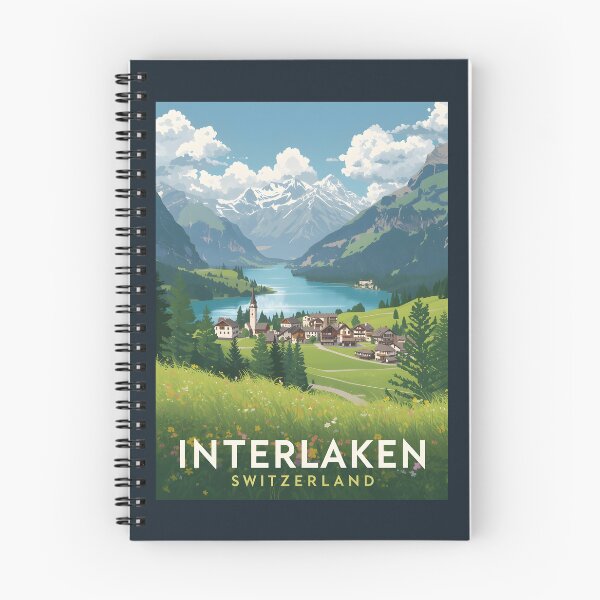 Item preview, A Vintage Illustration of Interlaken - Switzerland  designed and sold by GoodOldVintage.