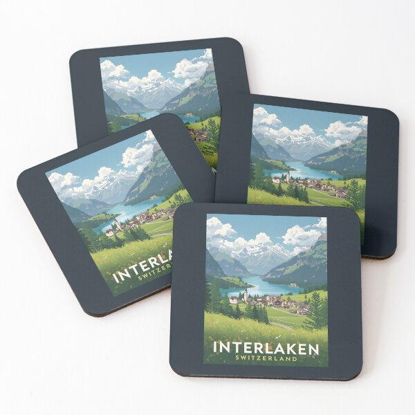 Item preview, A Vintage Illustration of Interlaken - Switzerland  designed and sold by GoodOldVintage.