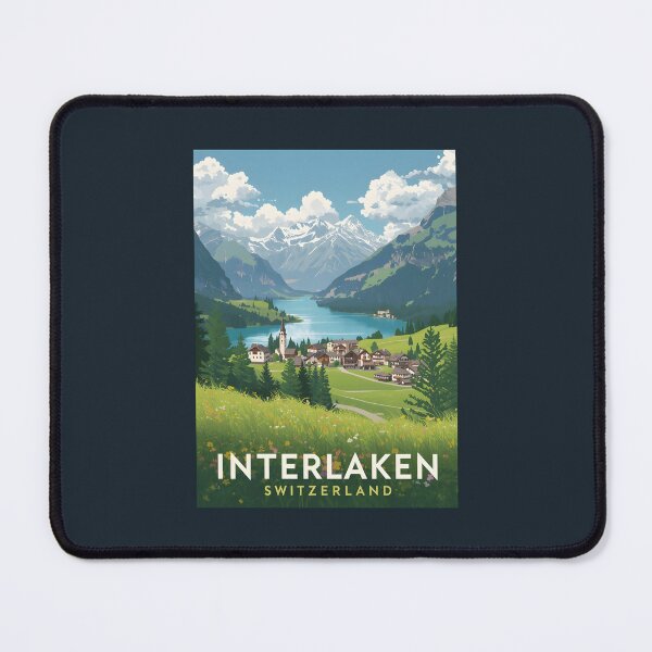 Item preview, A Vintage Illustration of Interlaken - Switzerland designed and sold by GoodOldVintage.