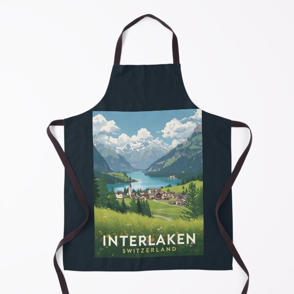 Item preview, A Vintage Illustration of Interlaken - Switzerland designed and sold by GoodOldVintage.