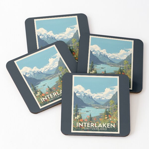 Item preview, A Vintage Illustration of Interlaken - Switzerland  designed and sold by GoodOldVintage.