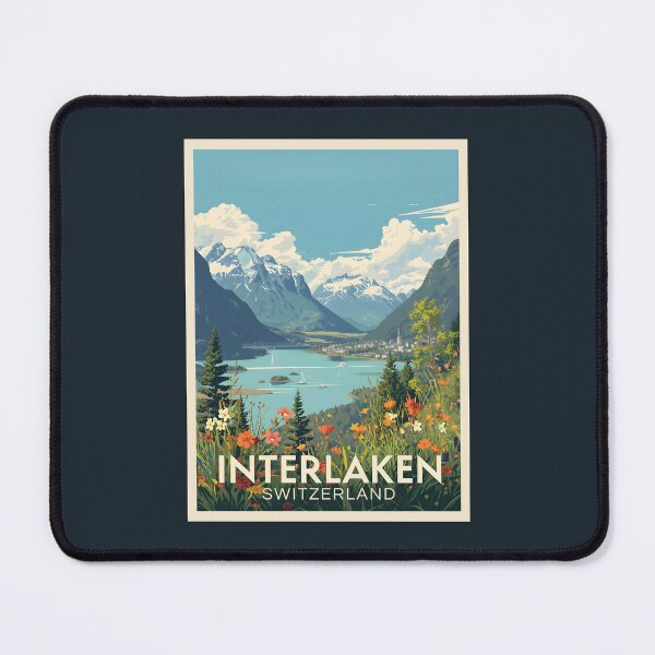 Item preview, A Vintage Illustration of Interlaken - Switzerland  designed and sold by GoodOldVintage.