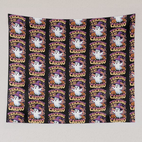 Item preview, Tricking Is My Cardio Ghost Halloween Design designed and sold by Taans-Creation.
