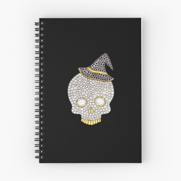 Item preview, Skull witch fancy art with diamond and gold jewelry designed and sold by Jiwsurreal.