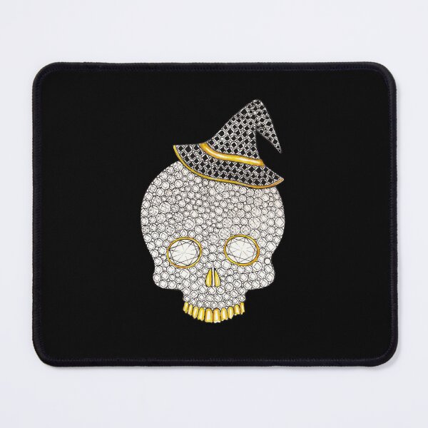 Item preview, Skull witch fancy art with diamond and gold jewelry designed and sold by Jiwsurreal.