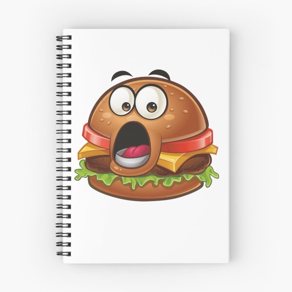 Item preview, Surprised Cartoon Burger Face – Funny Food Emoji designed and sold by CELESTIAL©️.