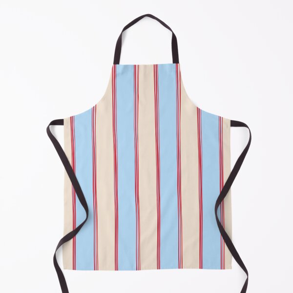 Item preview, Lined Stripes Vertical Pattern in Cottage Light Blue, Red, and Cream Beige designed and sold by kierkegaard.