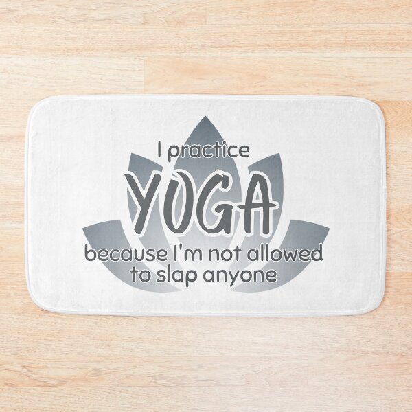 Item preview, Funny Sarcastic Yoga Phrase Lotus Flower on White designed and sold by TackyTime.