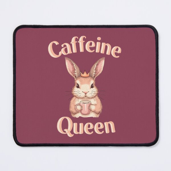Item preview, Caffeine Queen Bunny Coffee Illustration designed and sold by BirdsnStuff.