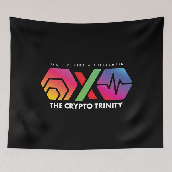 Item preview, The Crypto Trinity (Hex Pulsechain And Pulsex) On Black designed and sold by thikavaloraa.