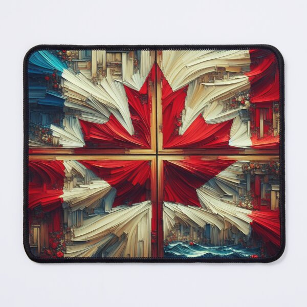 Item preview, Abstract Representation of Canadian Flag with Bold Brush Strokes and Colors designed and sold by KanDa-Shop.