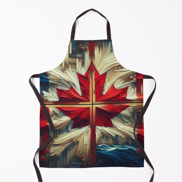 Item preview, Abstract Representation of Canadian Flag with Bold Brush Strokes and Colors designed and sold by KanDa-Shop.