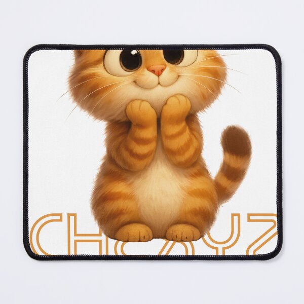 Item preview, CheXYZ Cute Cartoon Cat Logo Design designed and sold by Chexyz.