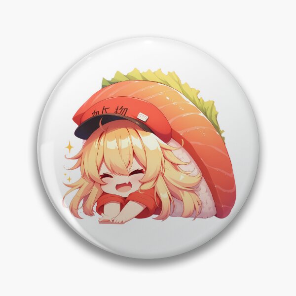 Item preview, Anime Chibi Sushi Nigiri Eosinophil Cells At Work Kawaii designed and sold by CarlosBender.