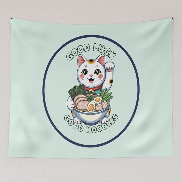 Item preview, Maneki Neko Ramen Cat Cute Kawaii Lucky Cat Anime Design Perfect Gifts designed and sold by Neko-Doodle-co.