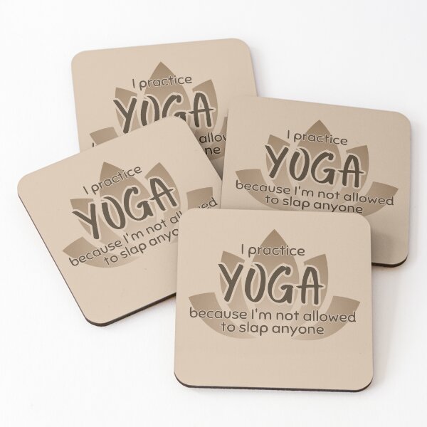Item preview, Funny Sarcastic Yoga Phrase Lotus Flower on Cream designed and sold by TackyTime.