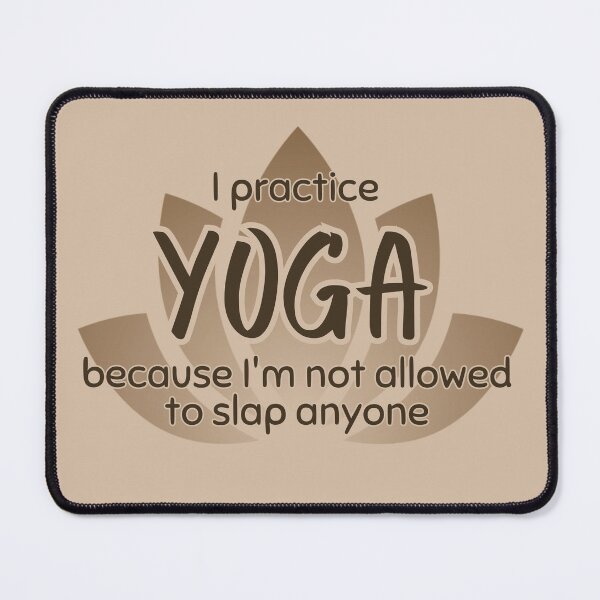 Item preview, Funny Sarcastic Yoga Phrase Lotus Flower on Cream designed and sold by TackyTime.