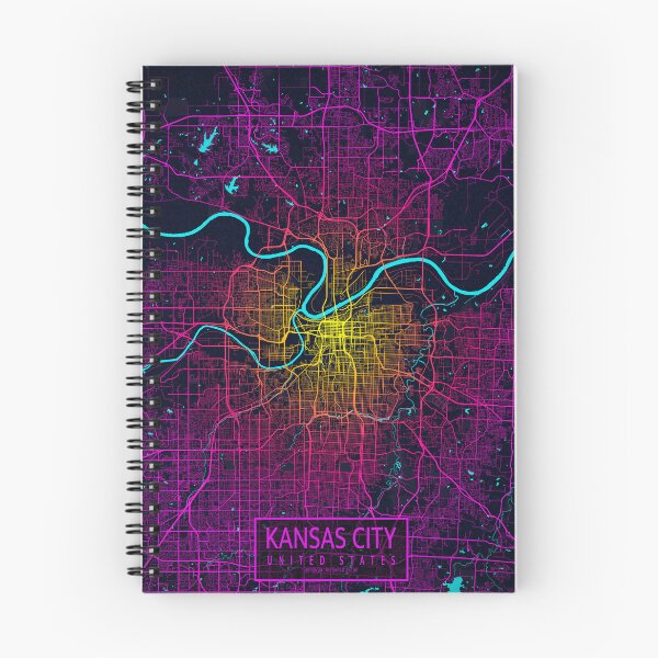 Item preview, Kansas City Map of Missouri, USA - Neon designed and sold by deMAP.