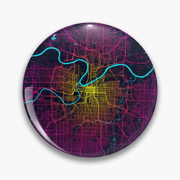 Item preview, Kansas City Map of Missouri, USA - Neon designed and sold by deMAP.