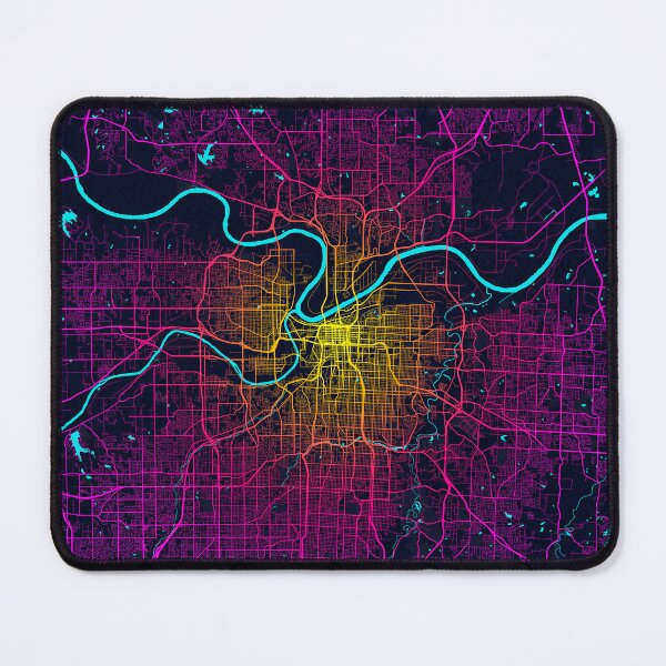 Item preview, Kansas City Map of Missouri, USA - Neon designed and sold by deMAP.