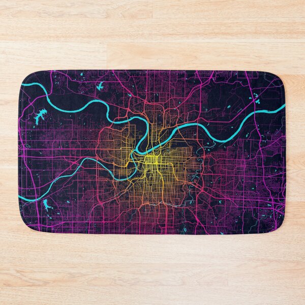 Item preview, Kansas City Map of Missouri, USA - Neon designed and sold by deMAP.