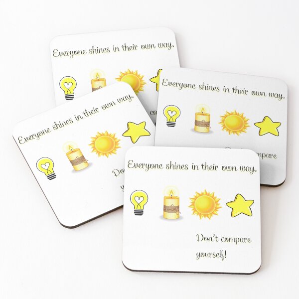 Item preview, Motivational Quote Wall Art – "Everyone Shines in Their Own Way" – Positive Inspirational Decor up designed and sold by Arte Zen.