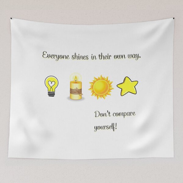 Item preview, Motivational Quote Wall Art – "Everyone Shines in Their Own Way" – Positive Inspirational Decor up designed and sold by Arte Zen.