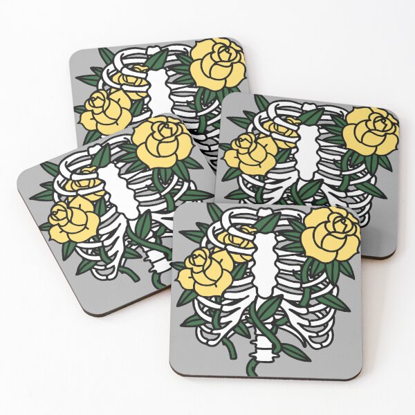 Item preview, Skeleton with yellow Roses designed and sold by Sailing Llamas.