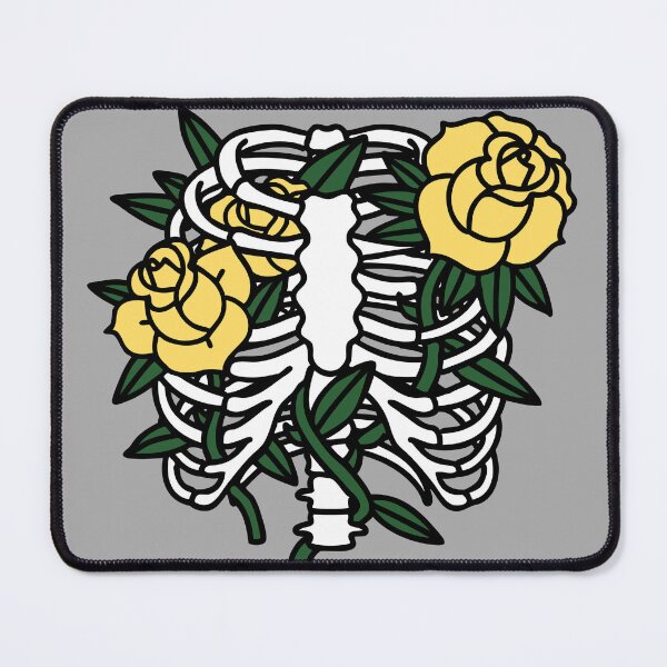 Item preview, Skeleton with yellow Roses designed and sold by Sailing Llamas.