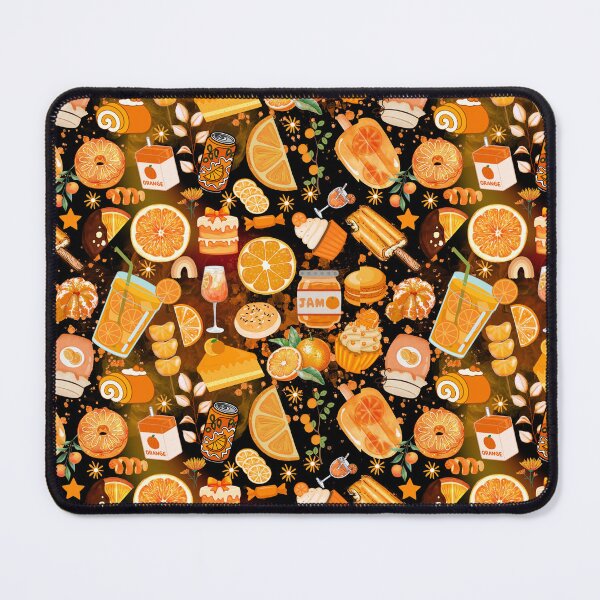 Item preview, Orange Citrus Pattern on Black – Vibrant Fruit Illustration for Summer, Foodie & Retro Aesthetic designed and sold by StudioSamanthaa.