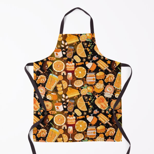 Item preview, Orange Citrus Pattern on Black – Vibrant Fruit Illustration for Summer, Foodie & Retro Aesthetic designed and sold by StudioSamanthaa.