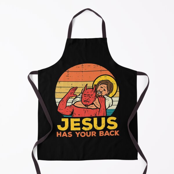 Item preview, Jesus Has Your Back Jiu Jitsu Retro Christian Men designed and sold by TiffaniButler8.