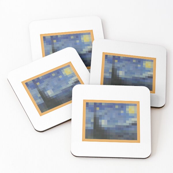 Item preview, The Starry Night Pixelated designed and sold by TheBrokeGeek.