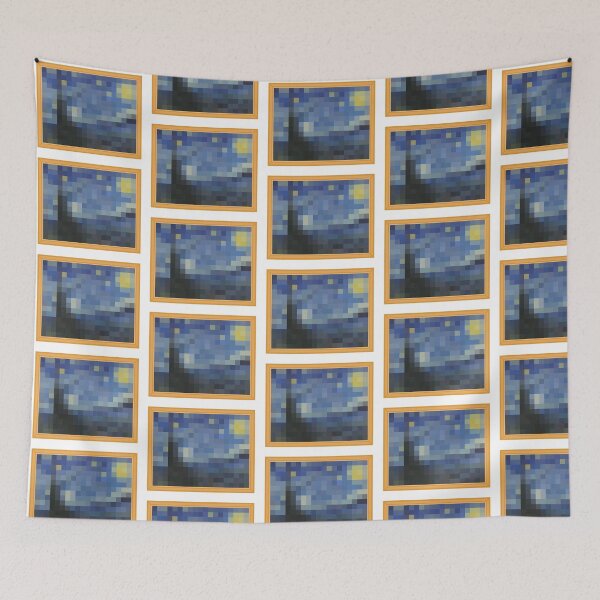 Item preview, The Starry Night Pixelated designed and sold by TheBrokeGeek.