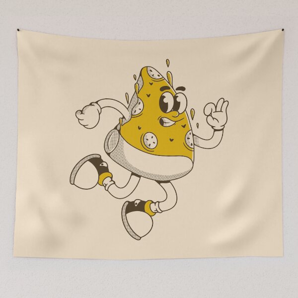 Item preview, Cool Running Cheese Cartoon Mascot Illustration designed and sold by adipra.