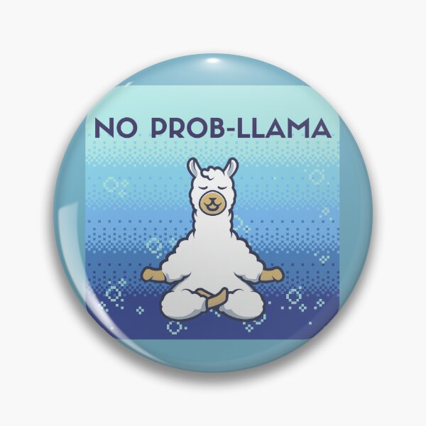 Item preview, No Probllama – Cute Meditating Llama Design designed and sold by Furkan Al-Gburi.